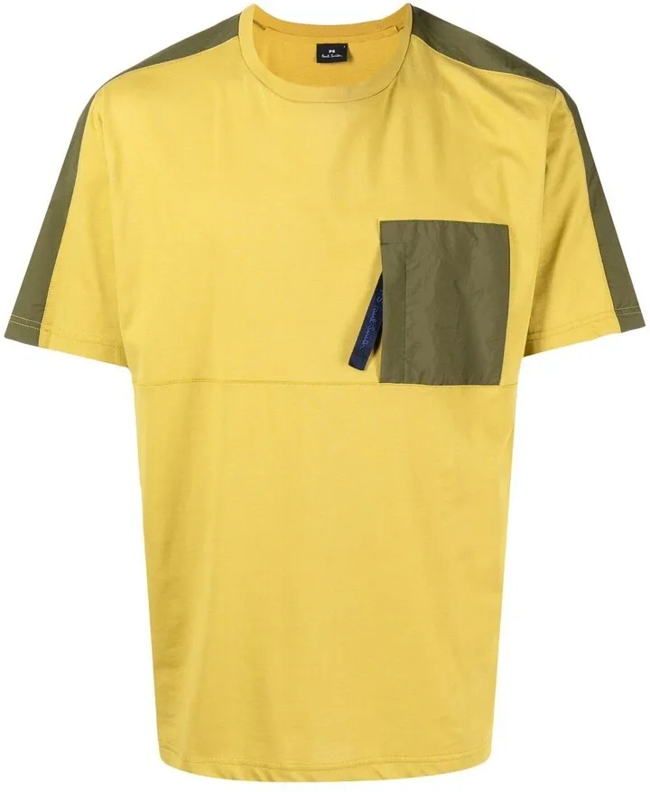 two-tone cotton T-shirt
