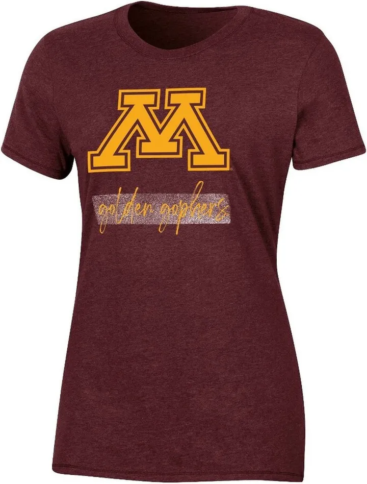 NCAA Minnesota Golden Gophers Women's Short Sleeve Crew Neck Chalk T-Shirt - S