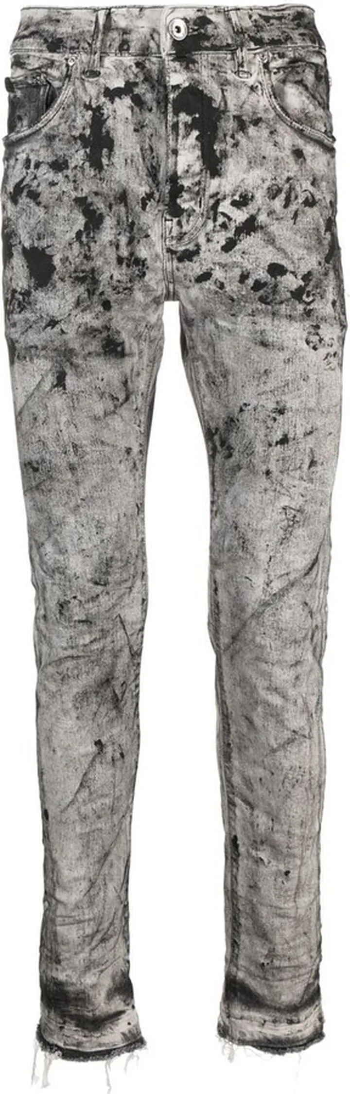 Paint Splatter-Print Skinny Jeans