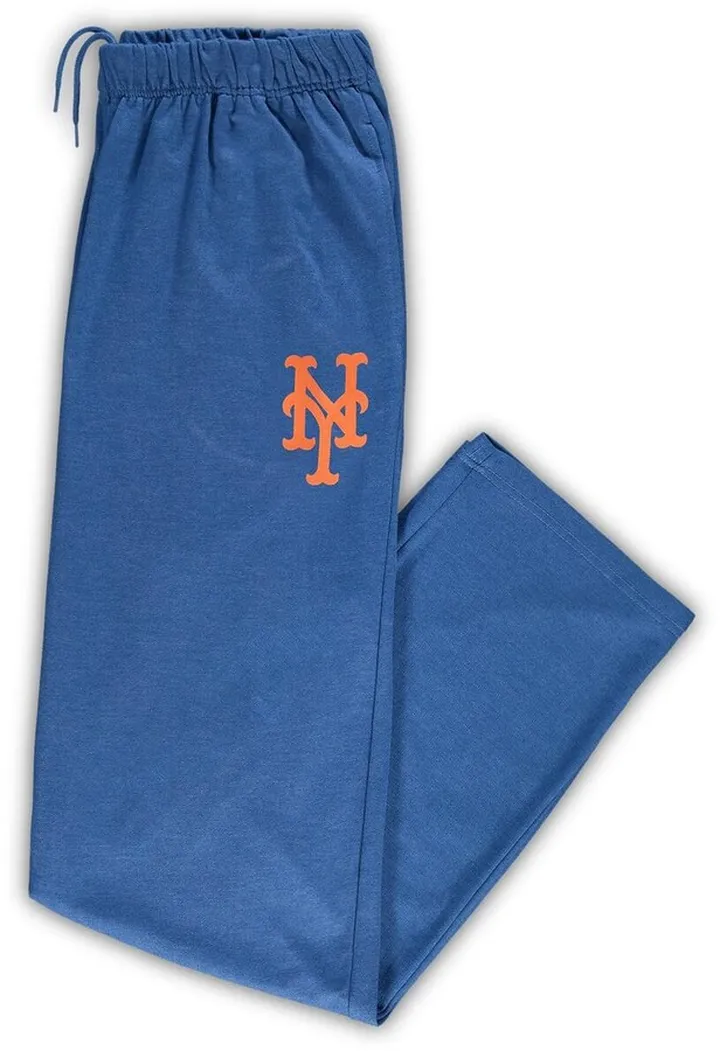 Men's Heathered Royal New York Mets Big and Tall Pajama Pants