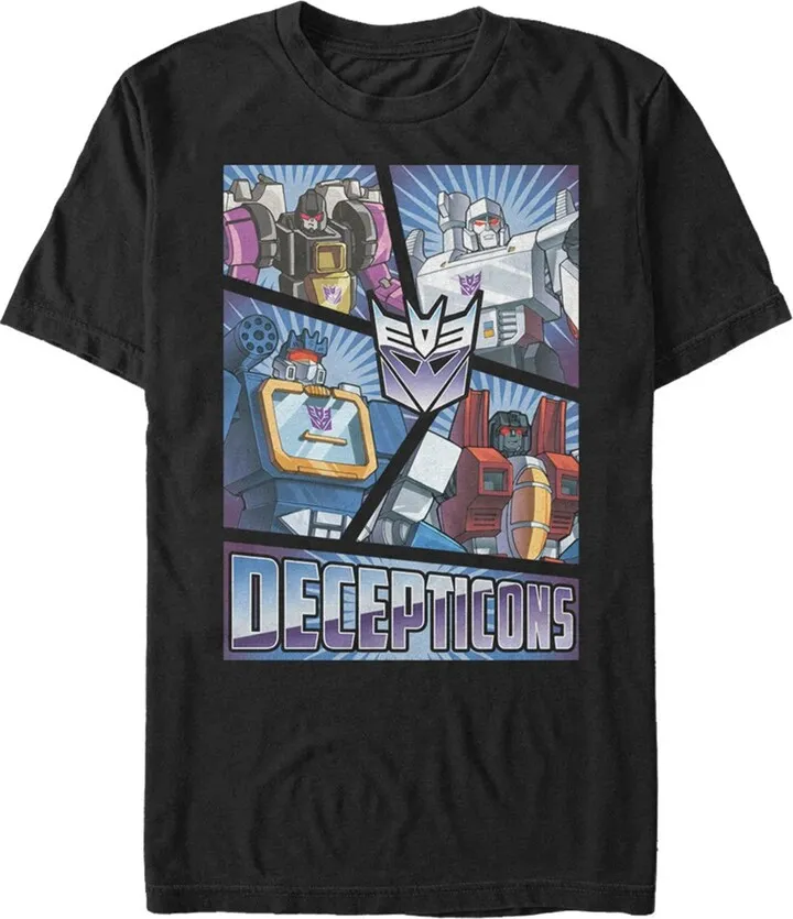 Men's Transformers Decepticons Character Cut T-Shirt - Black - 2X Large