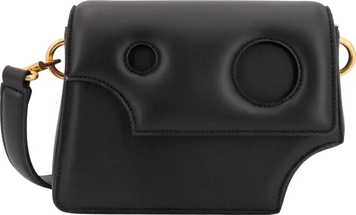 Leather shoulder bag with Cut-Out details