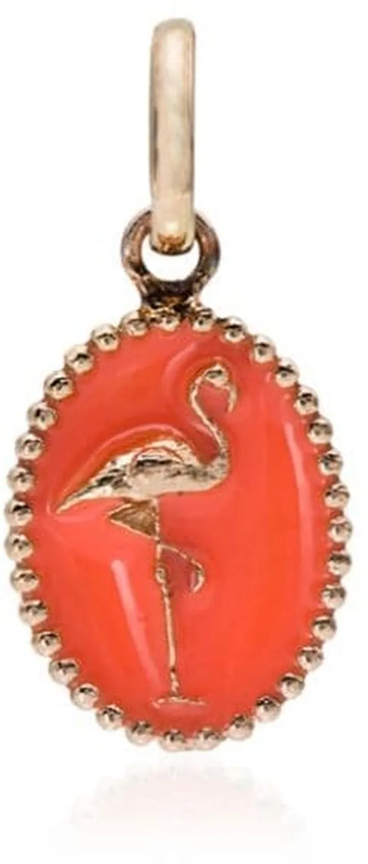 Orange And Rose Gold Flamingo Charm