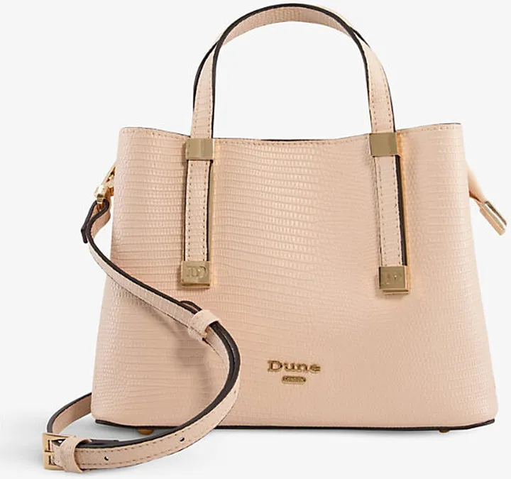 Womens Nude-synthetic Reptile Dinkydorrie Reptile-embossed Faux-leather Tote bag