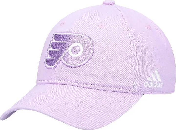 Men's Purple Philadelphia Flyers 2021 Hockey Fights Cancer Slouch Adjustable Hat