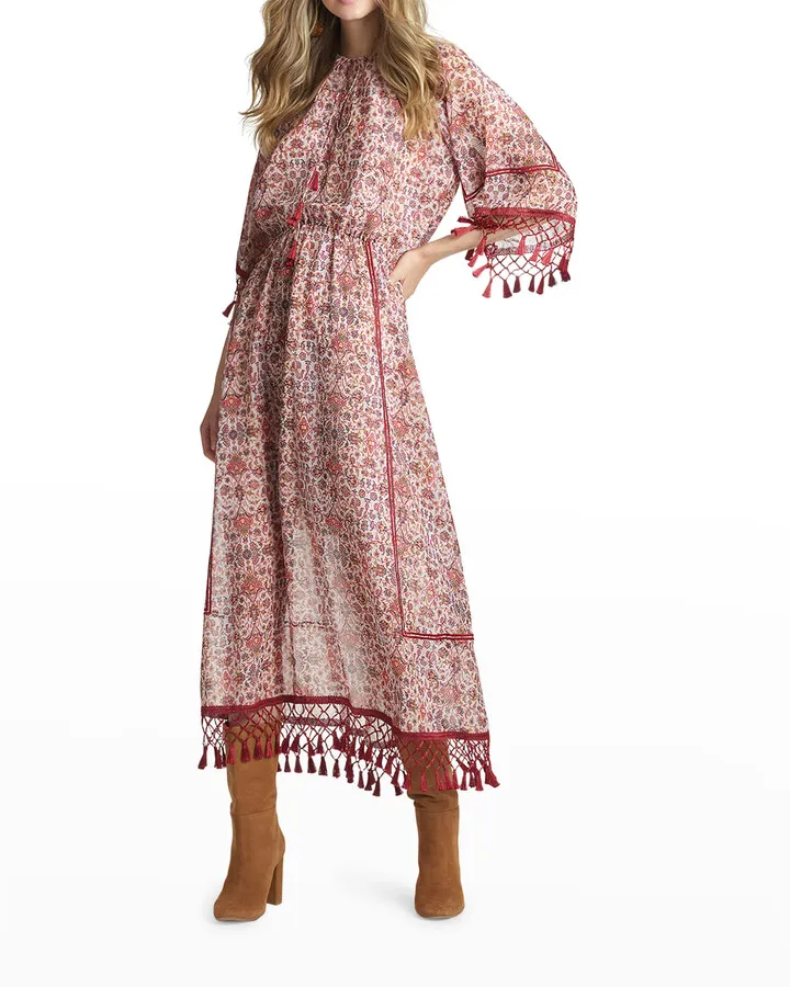 Lynley Floral Fringe Maxi Dress