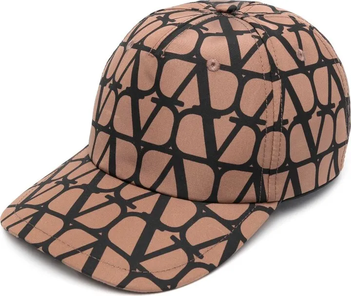 VLogo-print baseball cap