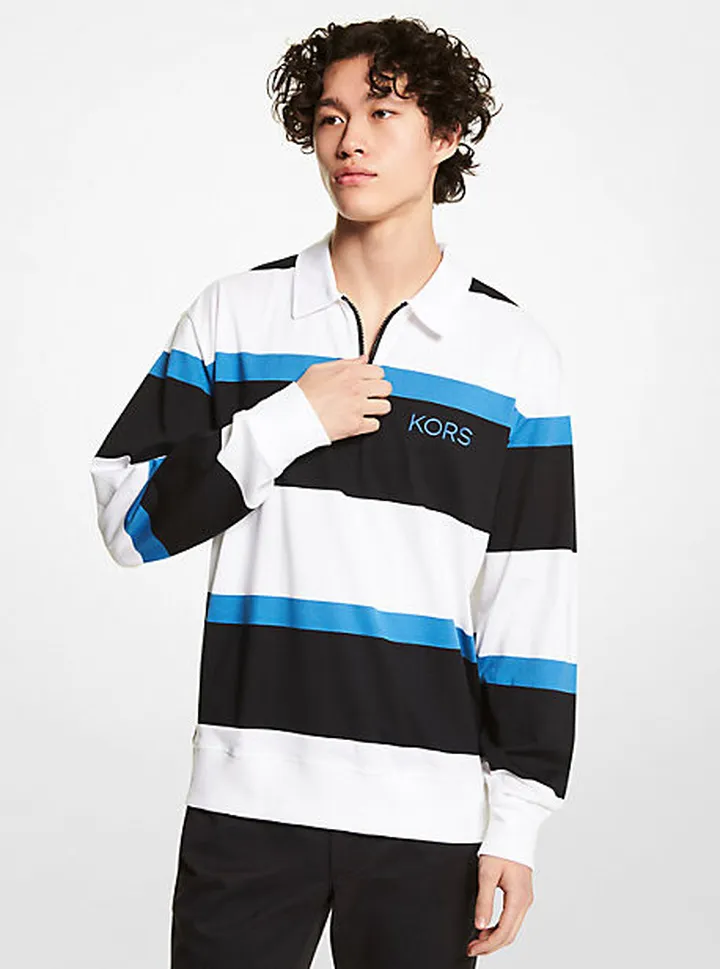 Striped Cotton Jersey Rugby Sweater