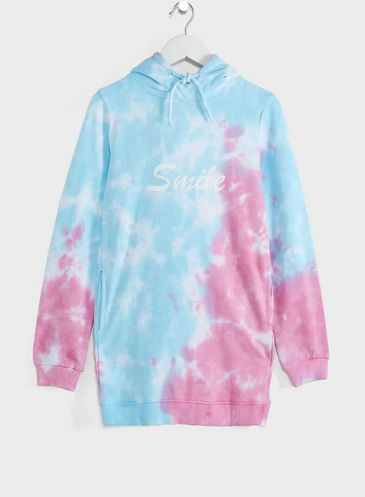 Printed Hoodie Dress