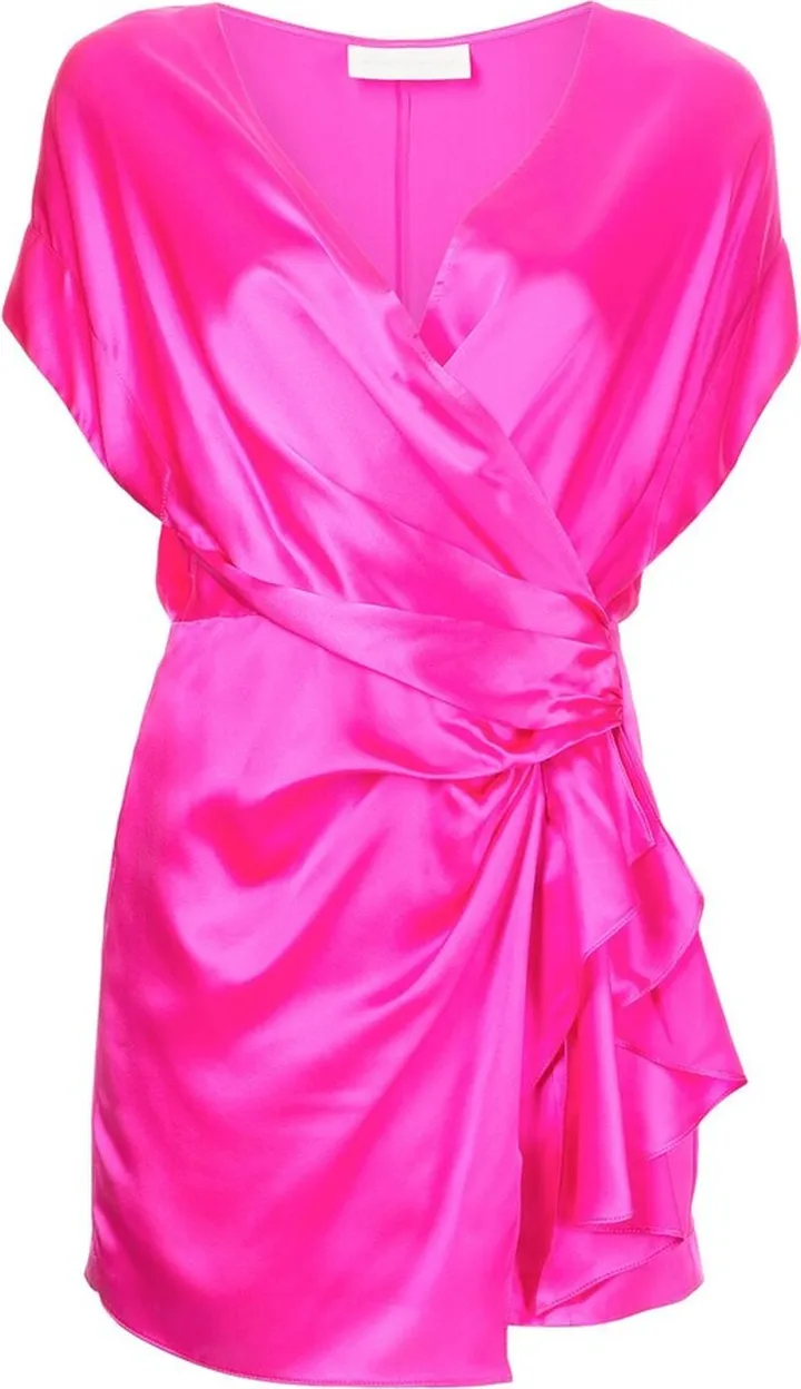 Draped-Detail Mini Dress