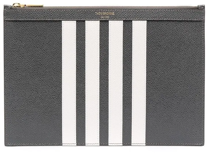 4-Bar leather clutch bag