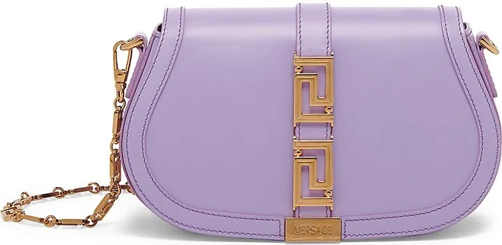 Greca Goddess Leather Shoulder Bag