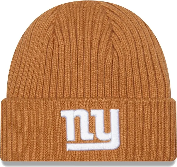 Men's New Era Brown New York Giants Core Classic Cuffed Knit Hat
