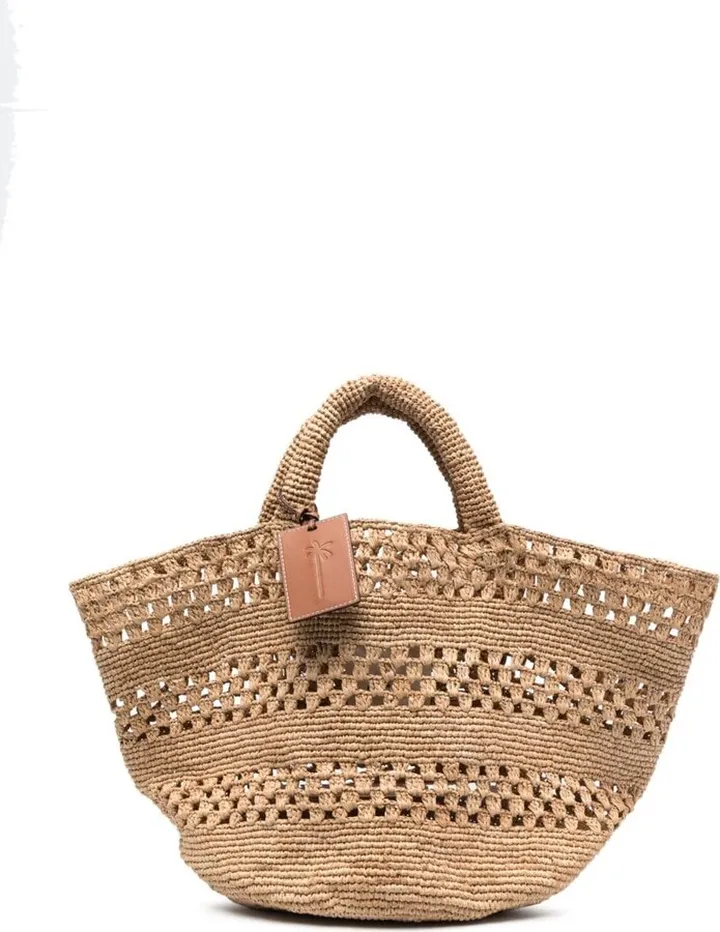 Panier woven-raffia tote bag