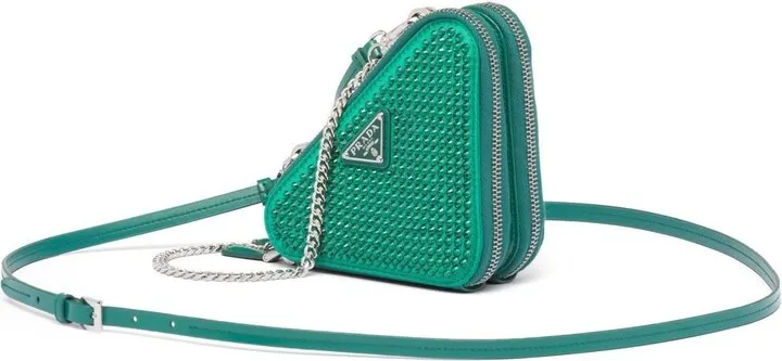 Crystal-Embellished Mini Pouch