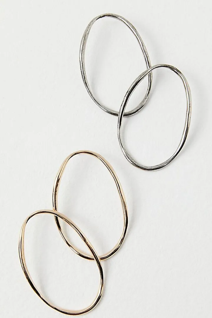 Oval Oversized Hoops by Free People
