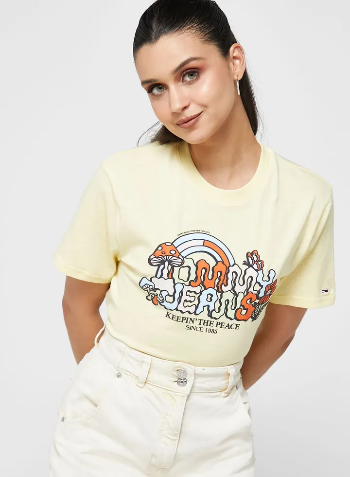 Crew Neck Graphic T-Shirts