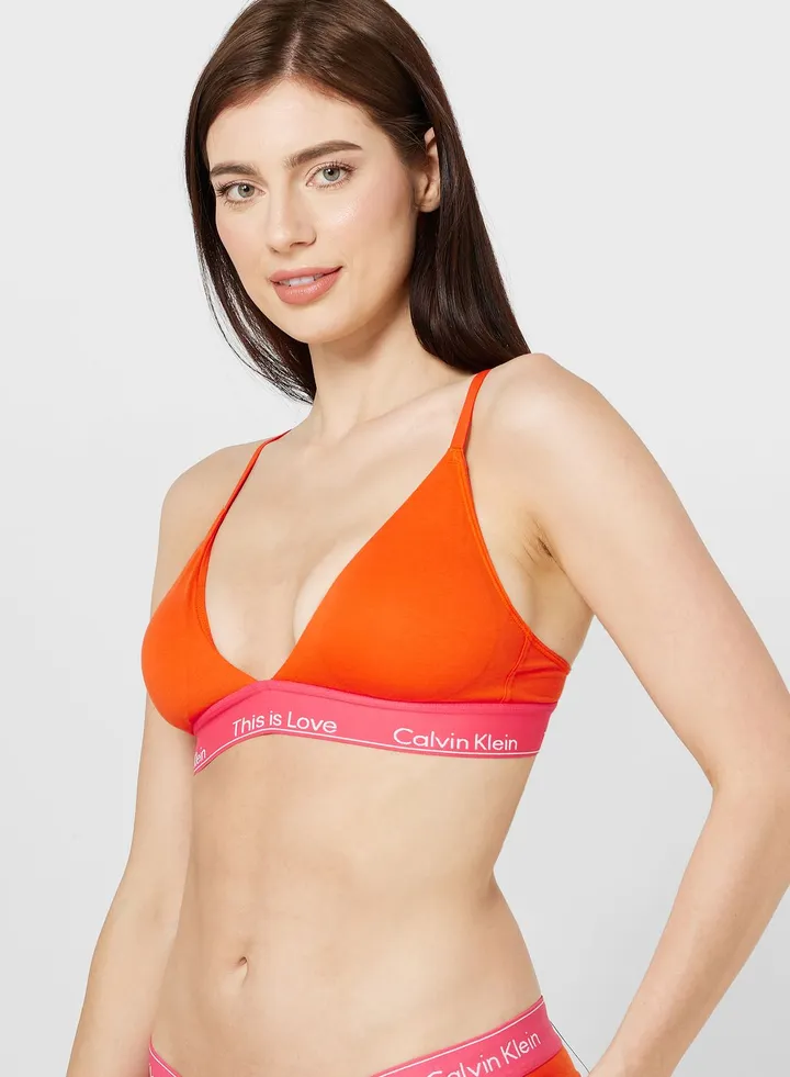 Strappy Logo Band Bikini Top