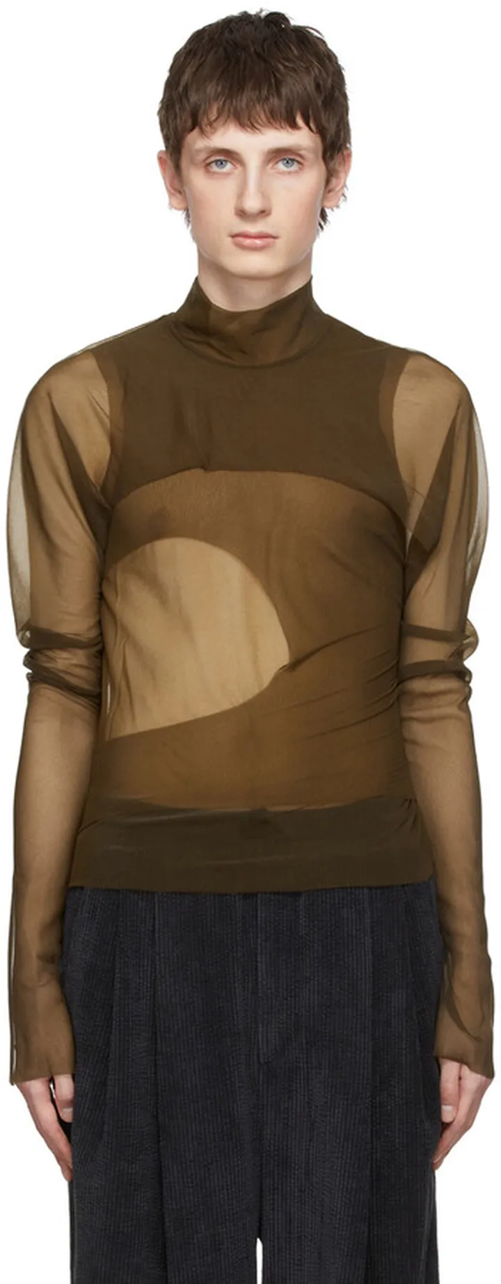 Eckhaus Latta Brown Vapor T-Shirt
