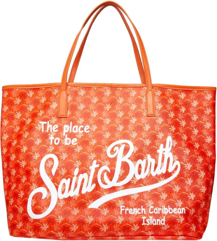 Saint Barth Monogram Orange Light Bag