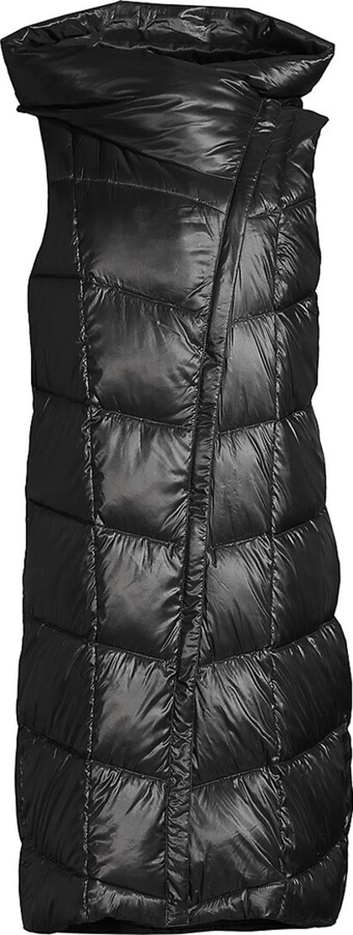 Oversized Hood Long Puffer Vest