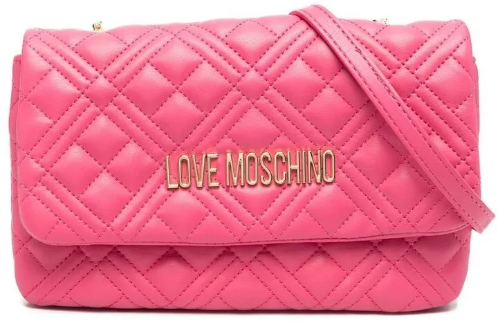 Logo-Plaque Quilted Shoulder Bag