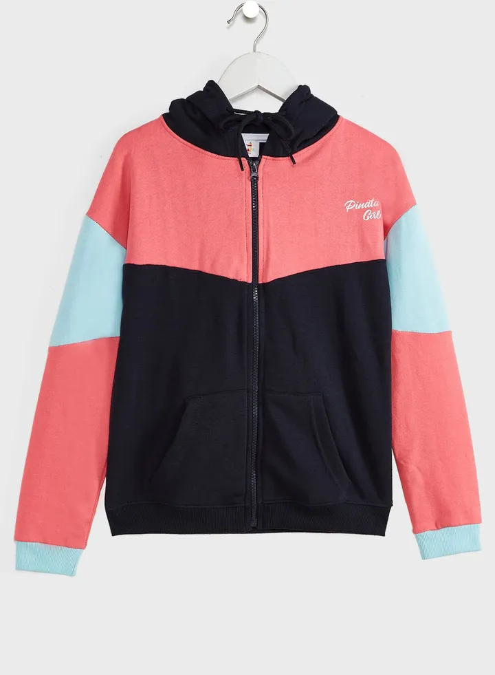 Girls Colorblock Hoodie