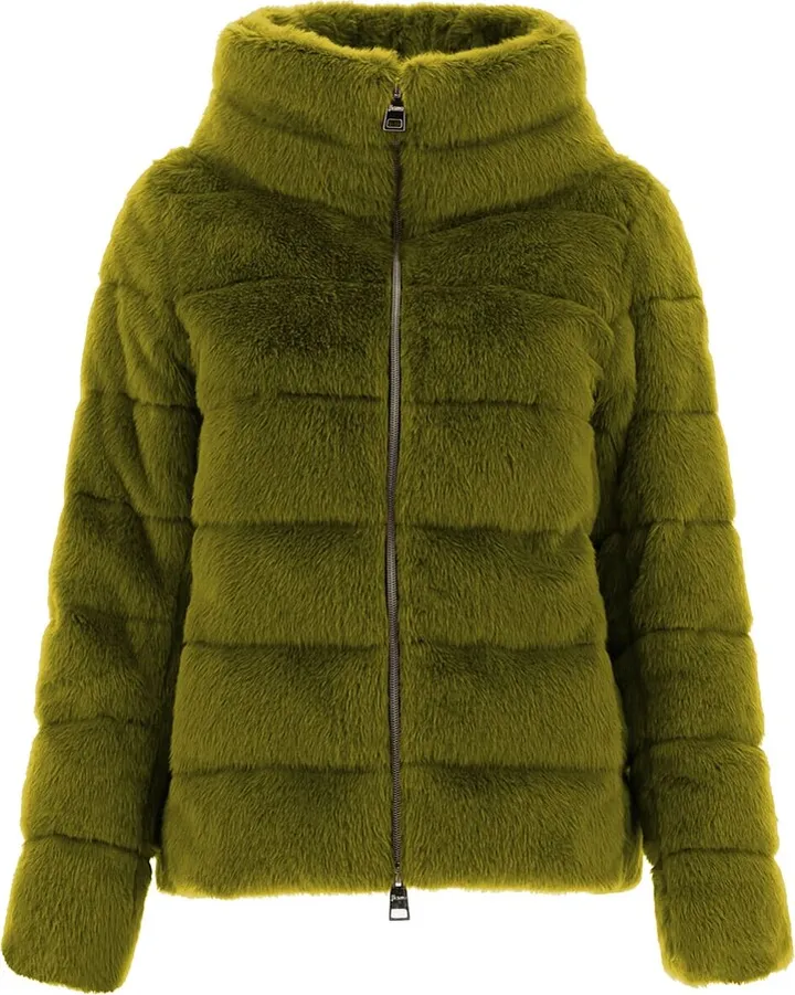 Short Down Jacket In Eco Fur