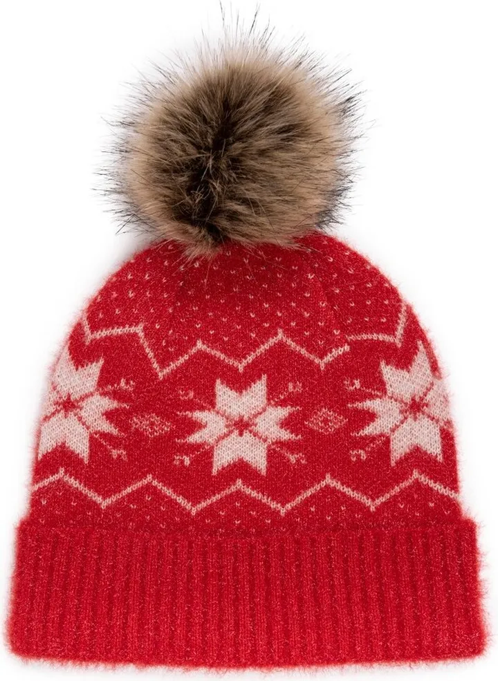MUK LUKS Women's Novelty Cuff Cap - Poppy
