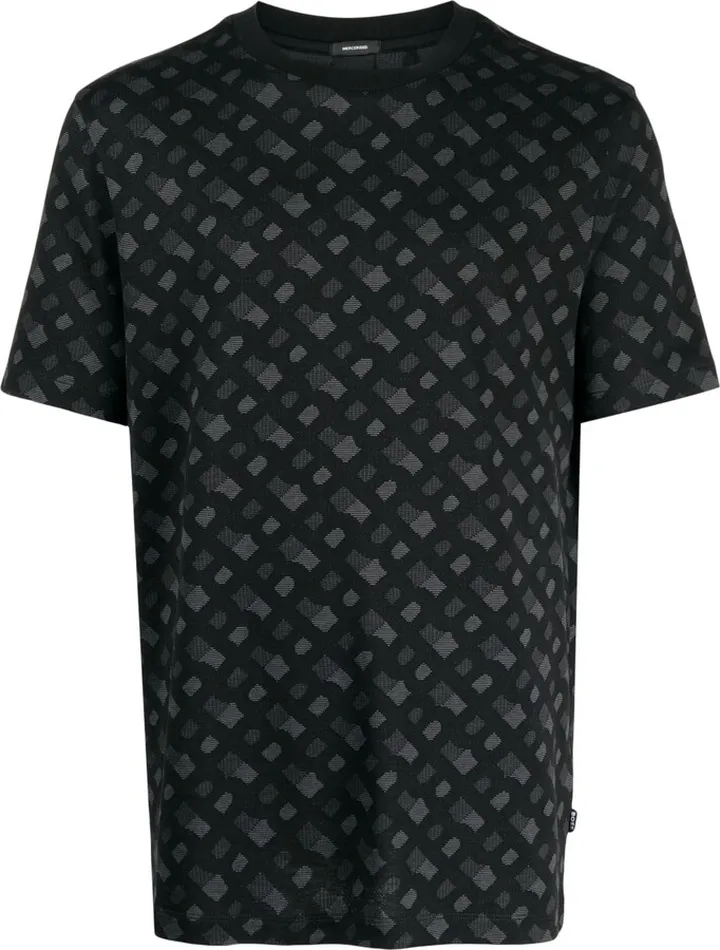 monogram-pattern print T-shirt