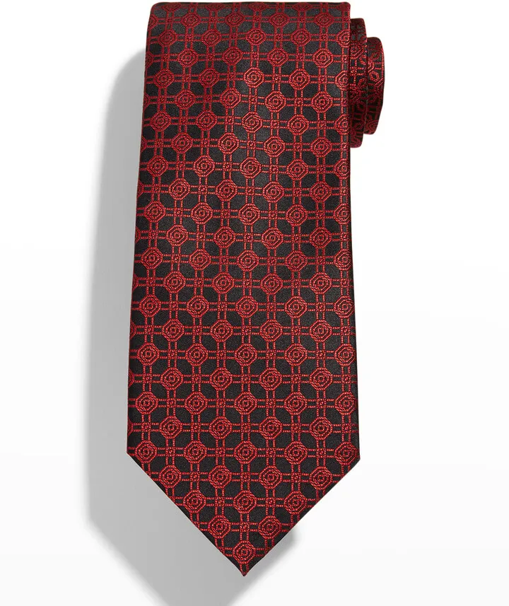 Men's Geometric Silk Tie