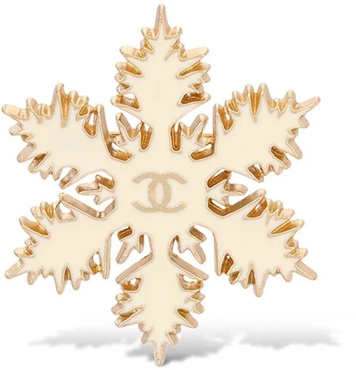 Vintage Snowflake CC Logo Brooch