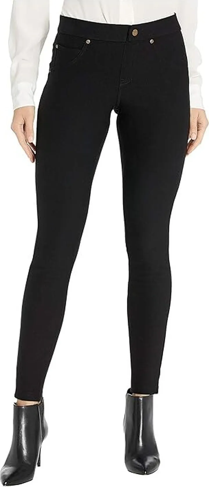 HUE Fleece Lined Denim Leggings (Black) Women's Jeans
