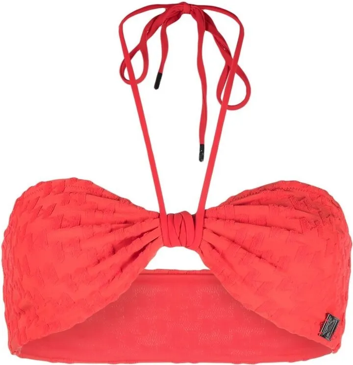 KL monogram bandeau bikini top
