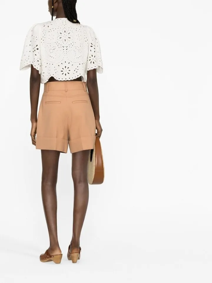 SEE BY CHLOÉ- Flared Cotton Blend Shorts
