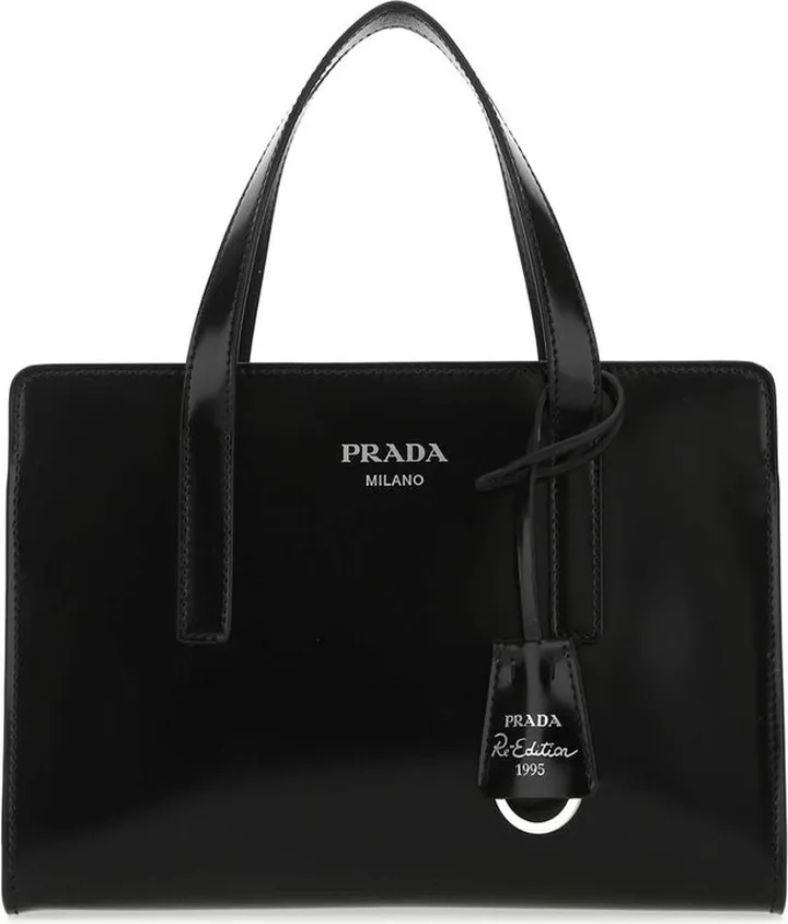 Prada Logo Detailed Top Handle Tote Bag
