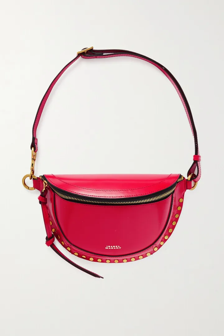Isabel Marant - Skano Studded Leather Belt Bag - Red