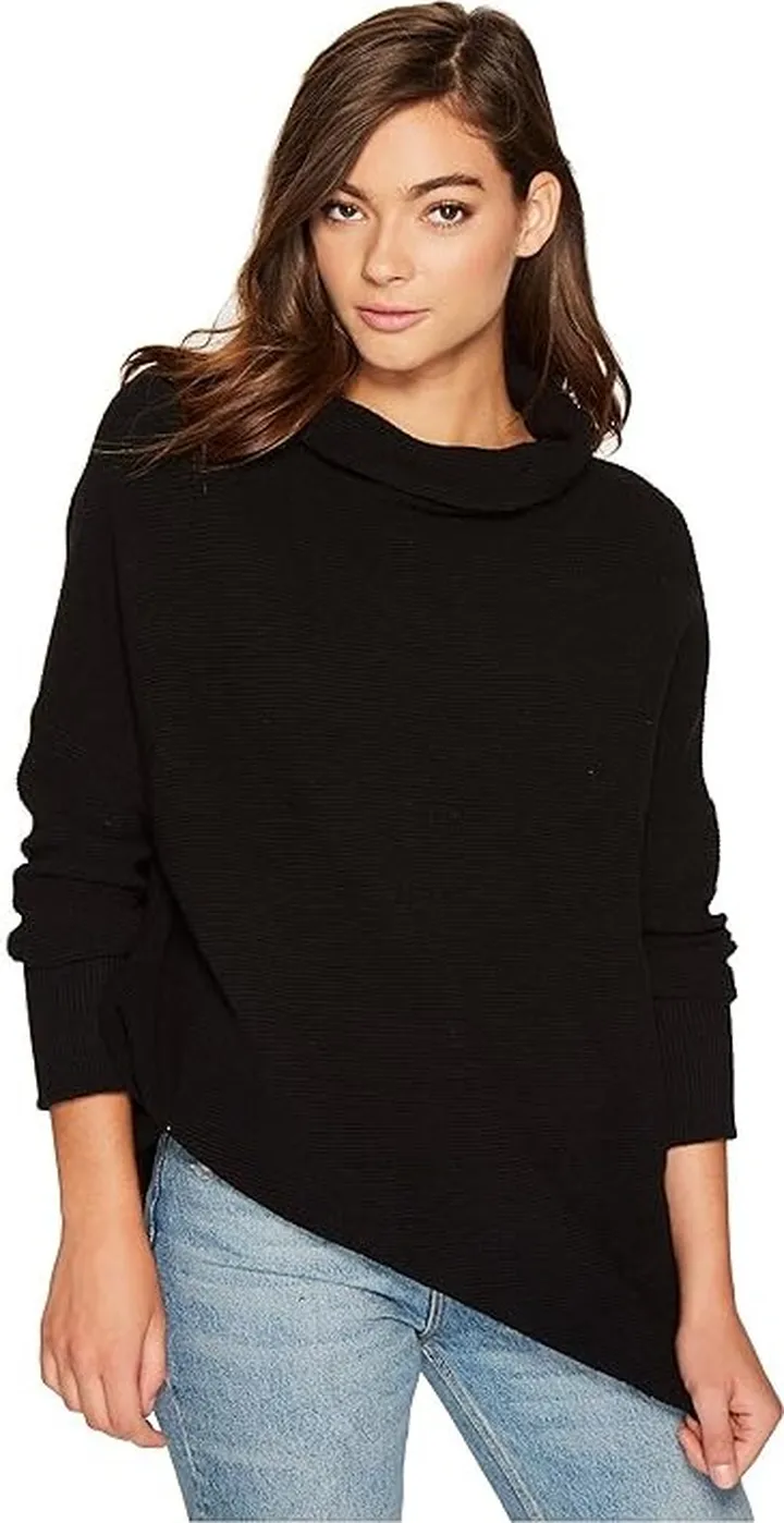 Free People Ottoman Slouchy Tunic (Black) Women's Blouse