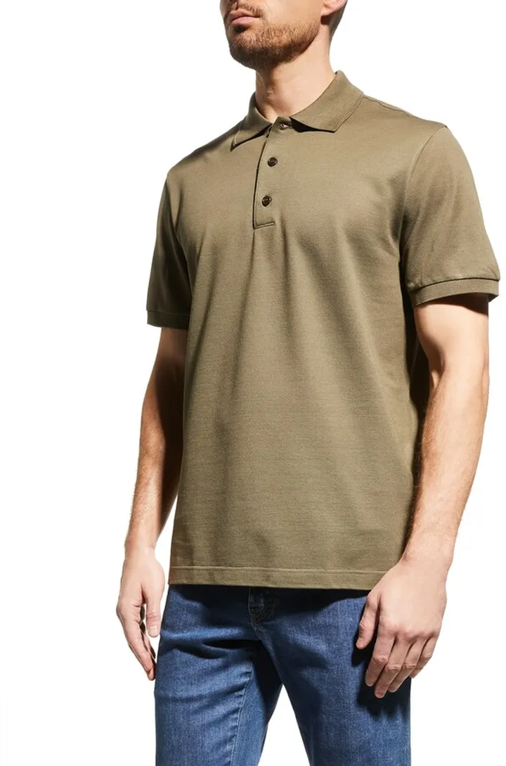 Men's Piquet Cotton Polo Shirt