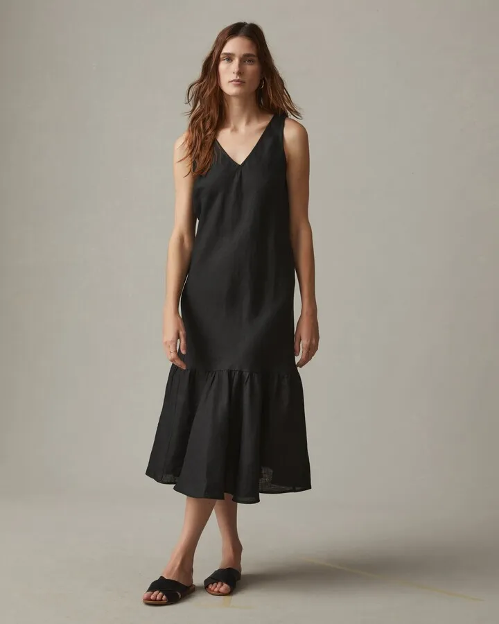 Easy Linen Dress - Meteorite