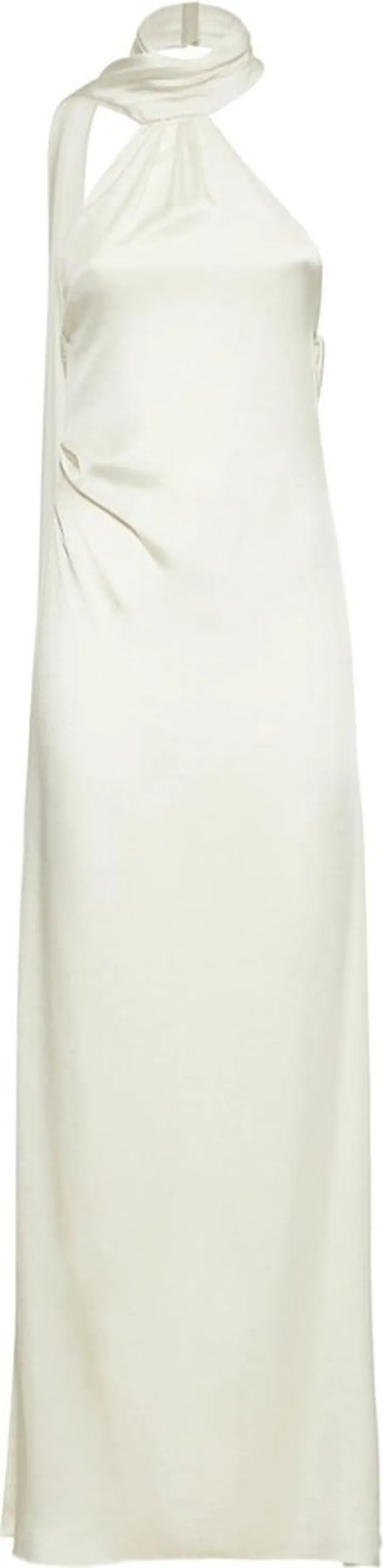 Vittoria satin ruched long dress