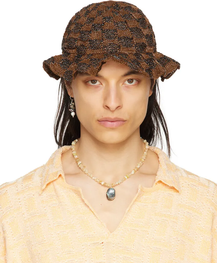Isa Boulder SSENSE Exclusive Brown & Black Bucket Hat