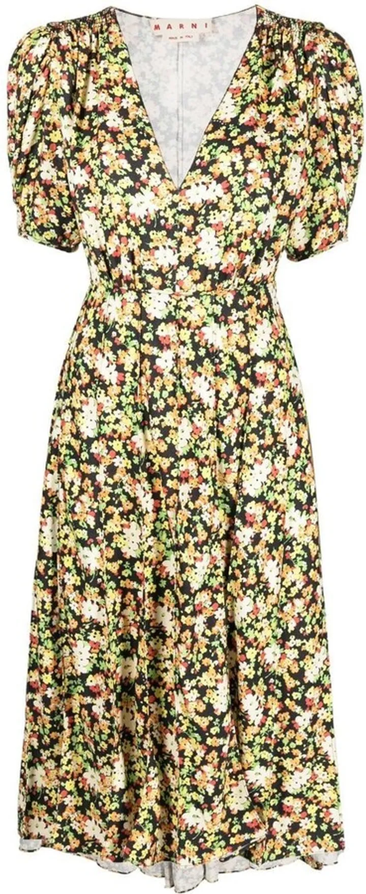 Floral-Print Midi Dress