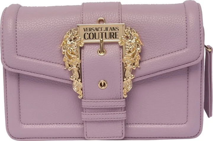 Versace Jeans Couture Logo-Buckled Foldover-Top Shoulder Bag
