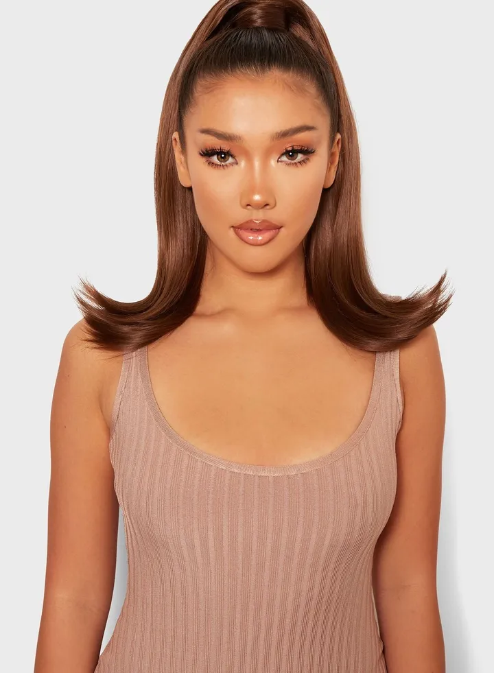 Mini Grande 18 Inch 90'S Bounce Wraparound Pony - Mellow Brown