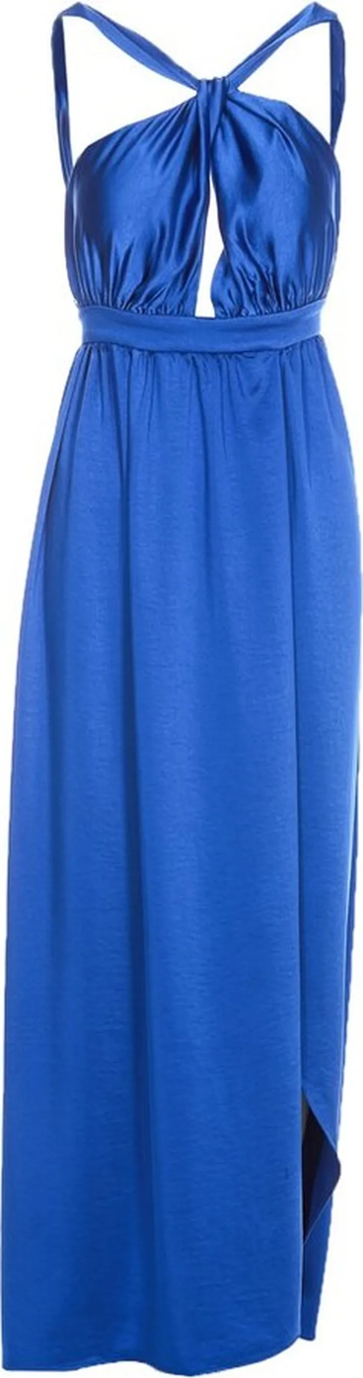 Pinko Cut Out Ruched Satin Gown