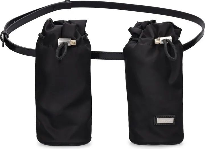 Tes Davis leather & nylon crossbody bag