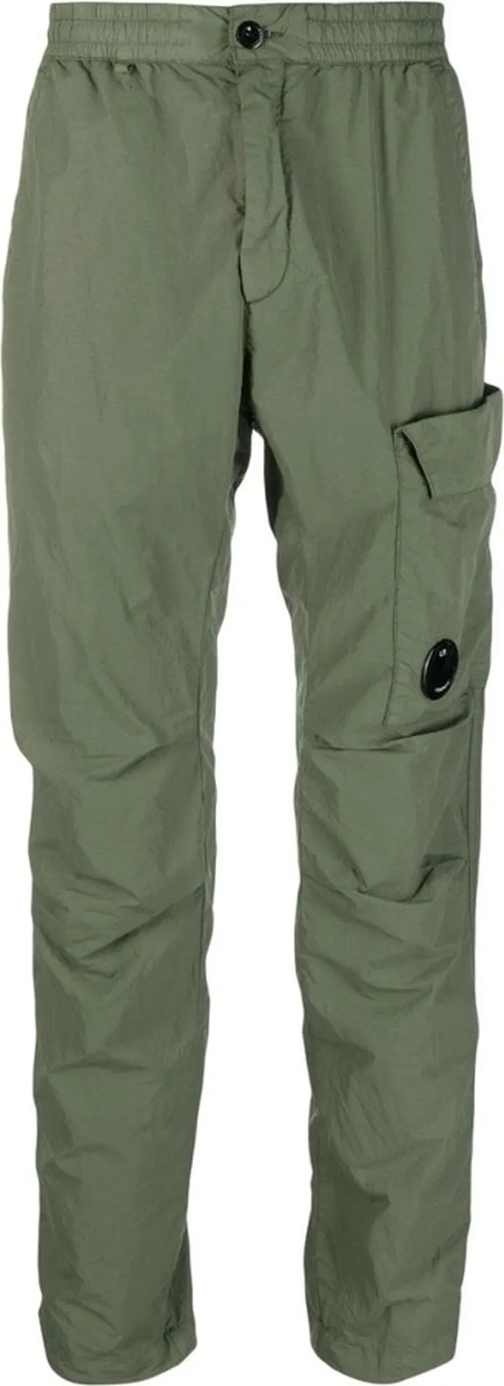 Lens-detail tapered trousers