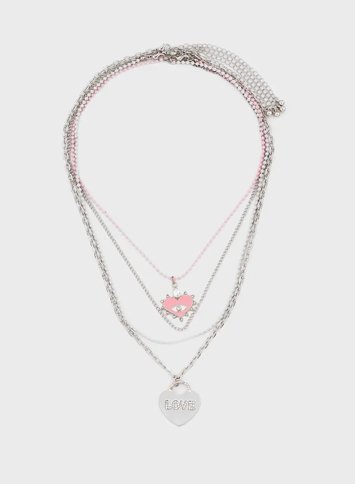 Chain Detailed Layered Necklace