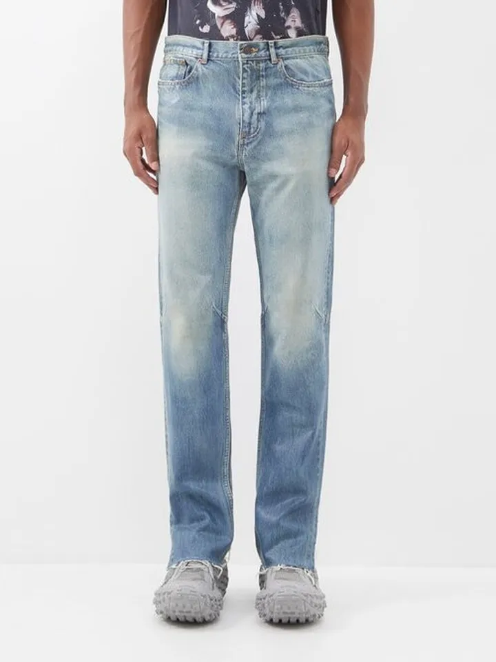 Distressed Slim-leg Jeans